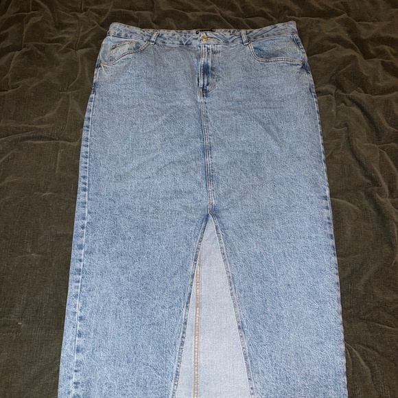 Denim Midi Skirt - Picture 1 of 3